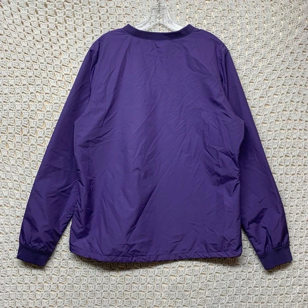 Cabela's Windbreaker Jacket Mens Size L Purple Gorpcore Outdoor Hunting V‎ Neck
